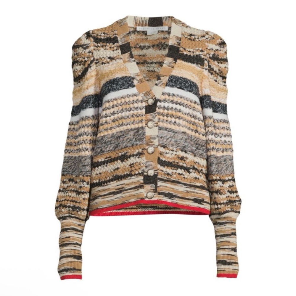Veronica Beard Cecily Mixed Knit Cardigan - Picture 6 of 10